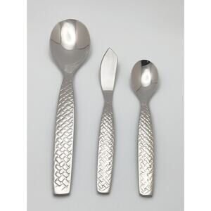 Reed & Barton Weave Serving Hostess3 piece Set 18/10 Stainless Flatware